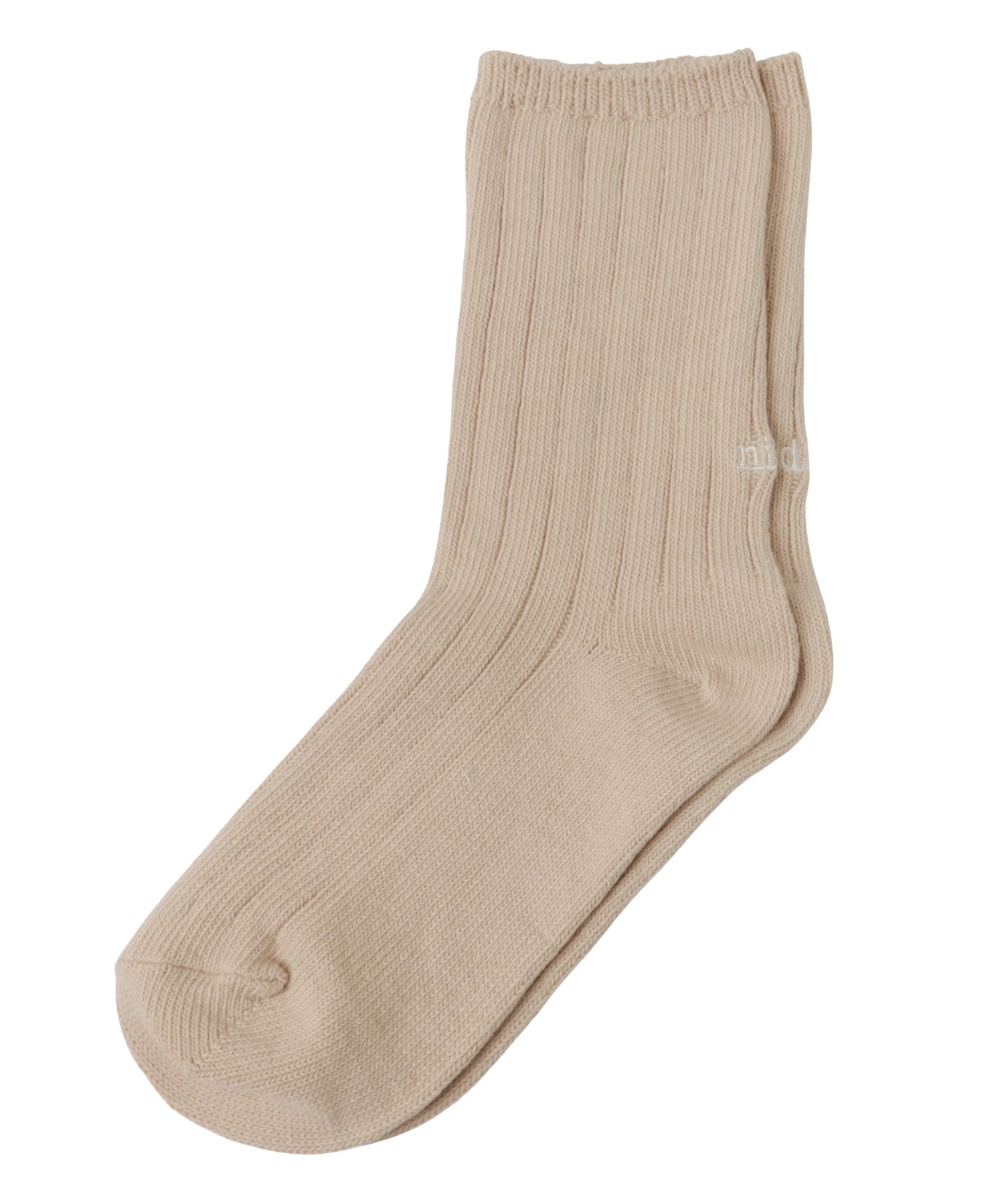 andme logo embroidered ribbed socks