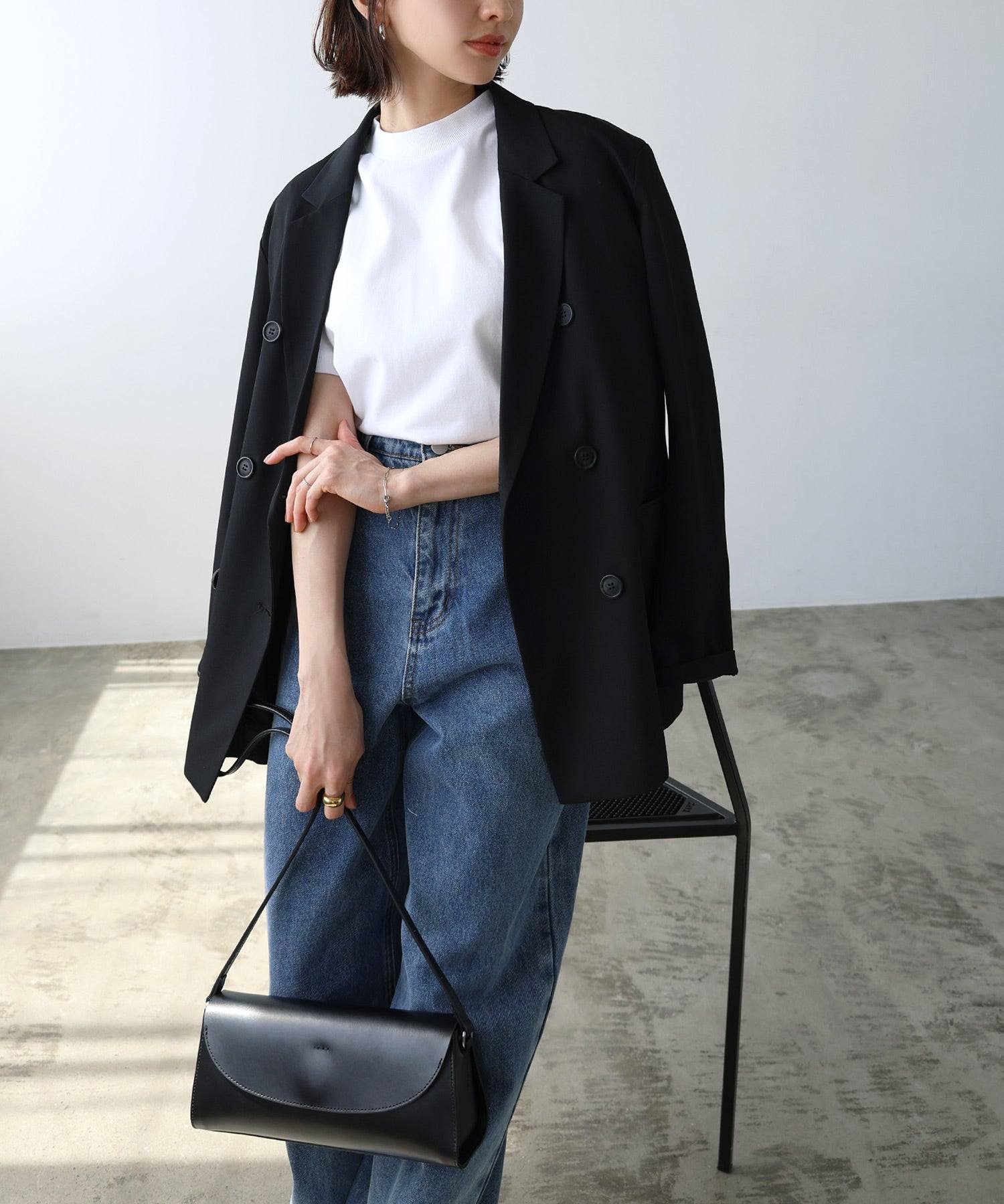 アンドミー andme モックネック 半袖 Tシャツ （ホワイト） ホワイト