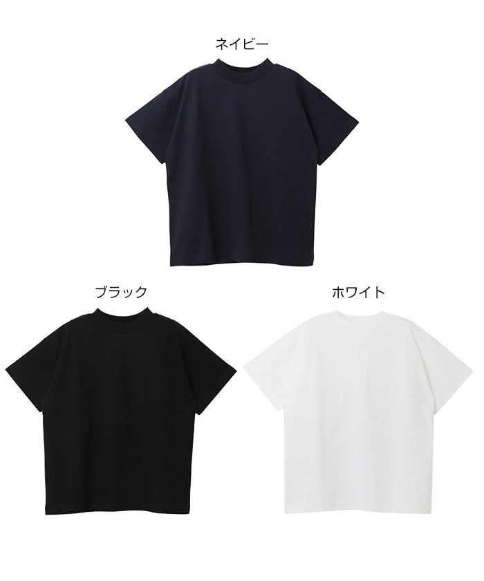 アンドミー andme モックネック 半袖 Tシャツ （ホワイト） ホワイト
