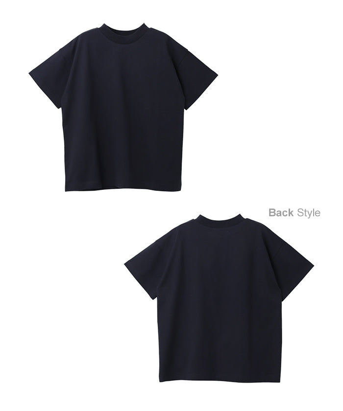 アンドミー andme モックネック 半袖 Tシャツ （ホワイト） ホワイト