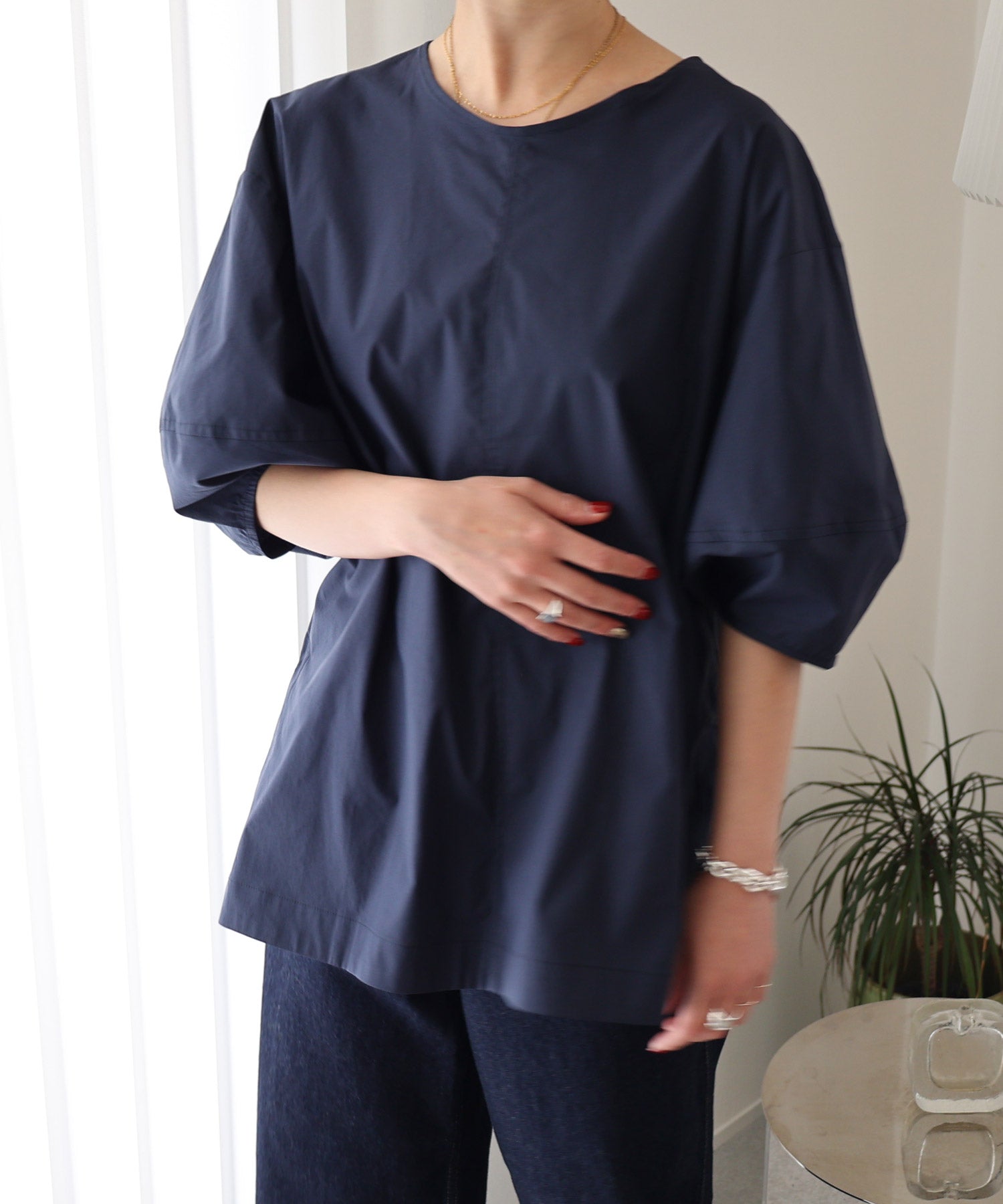 andme lantern sleeve blouse