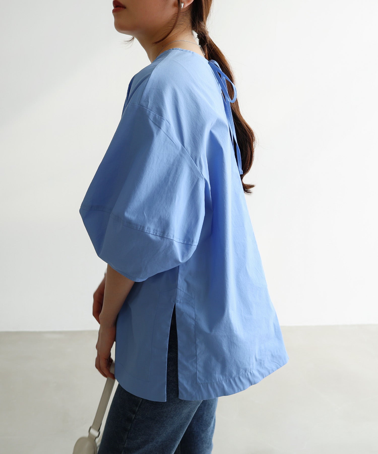 andme lantern sleeve blouse