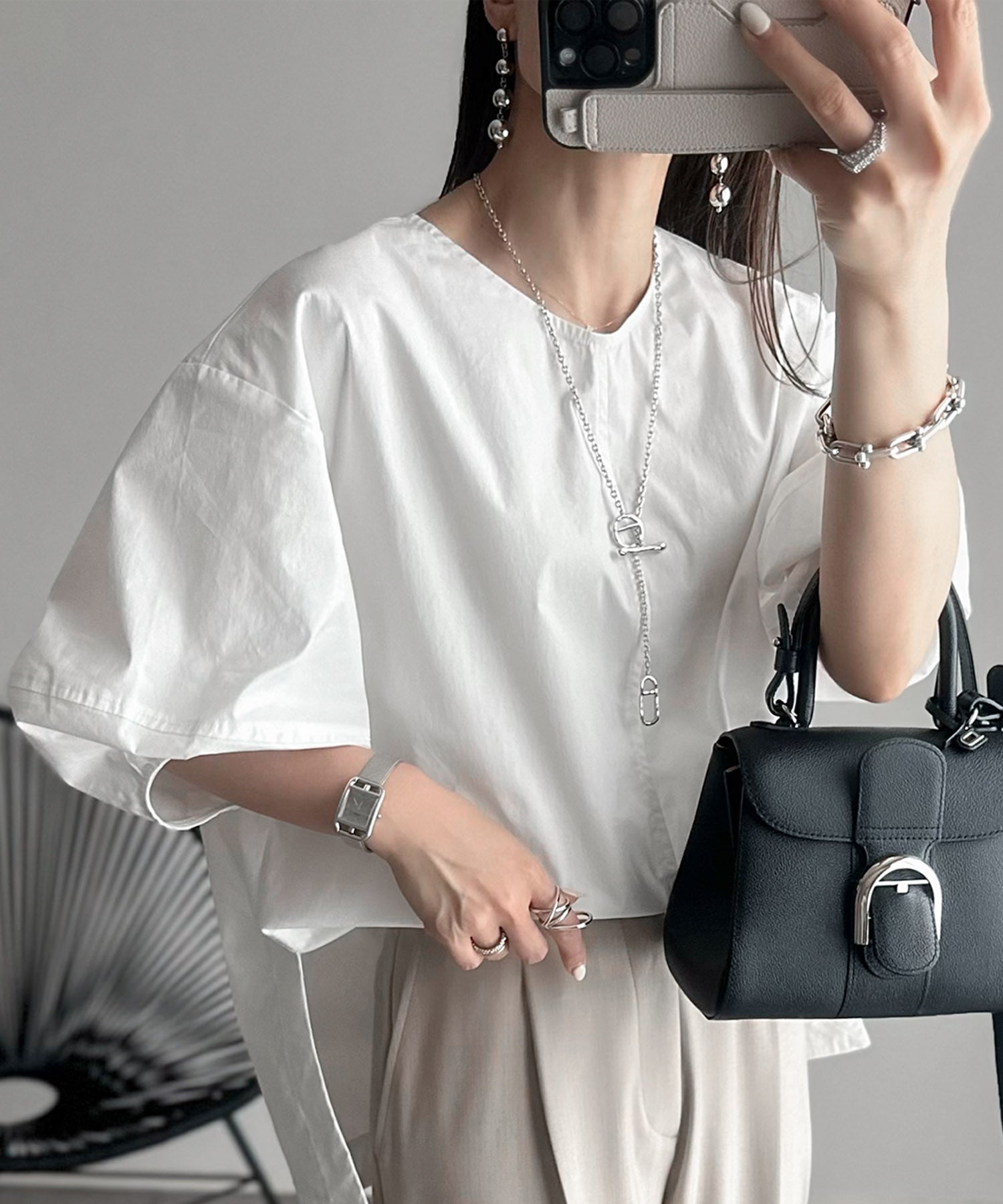 andme lantern sleeve blouse