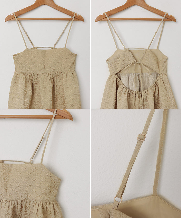 andme puffy jacquard peplum camisole