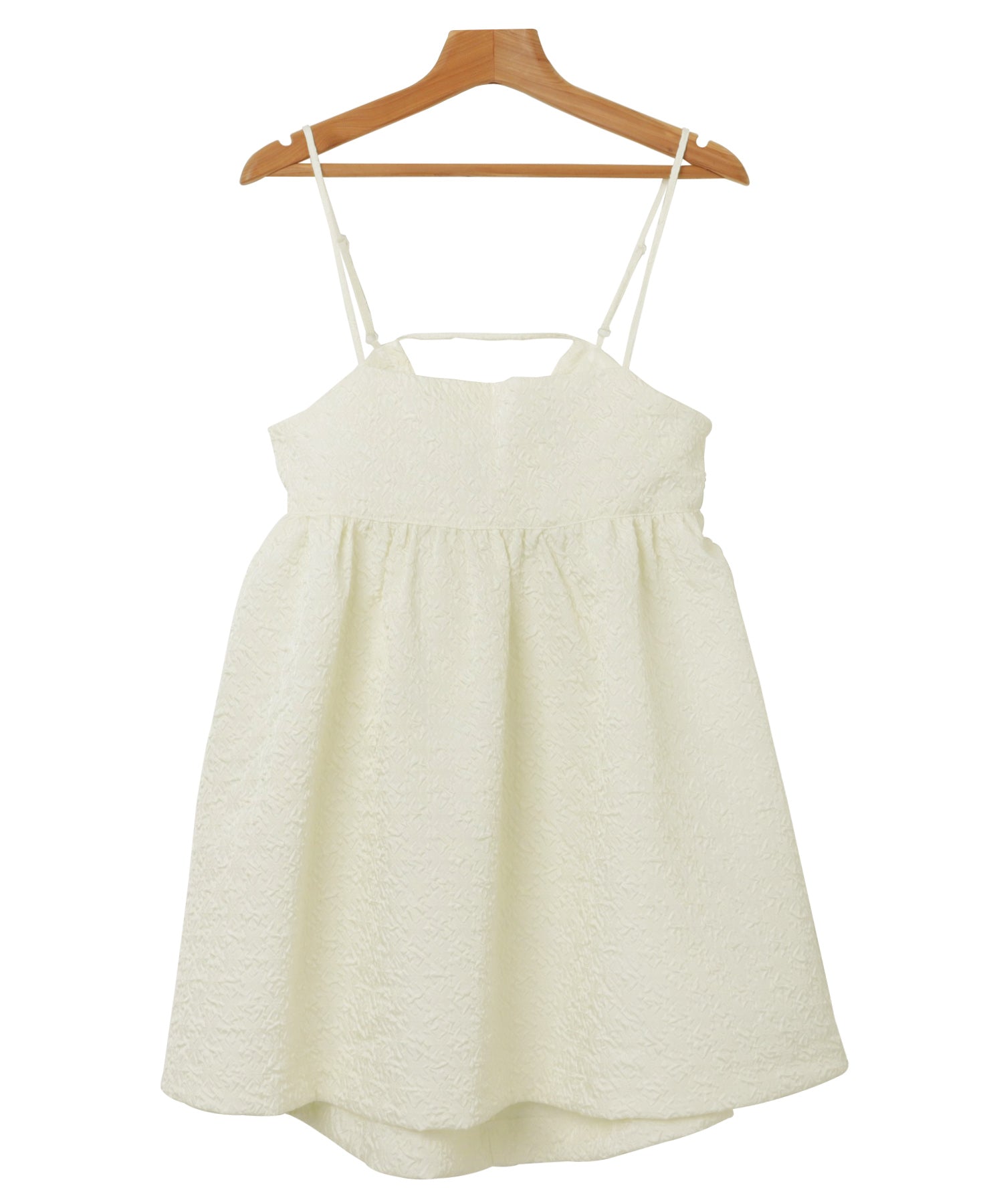 andme puffy jacquard peplum camisole