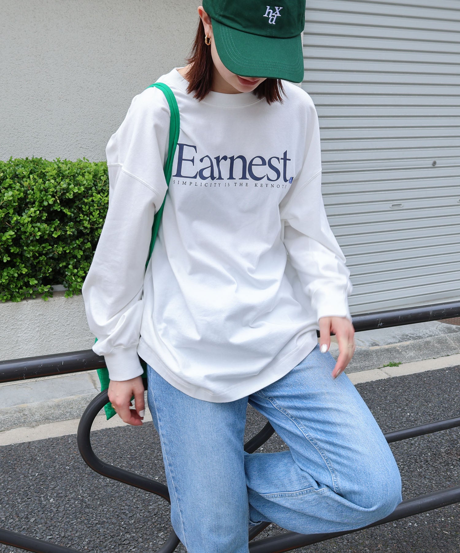 andme Earnest logo print long sleeve T-shirt