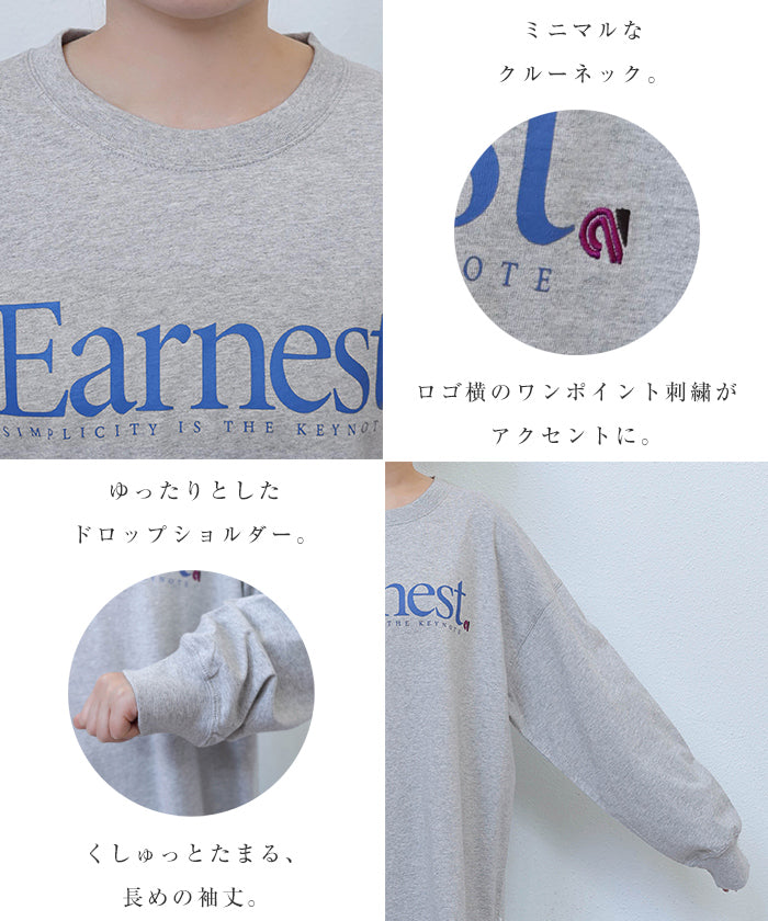 andme Earnest logo print long sleeve T-shirt