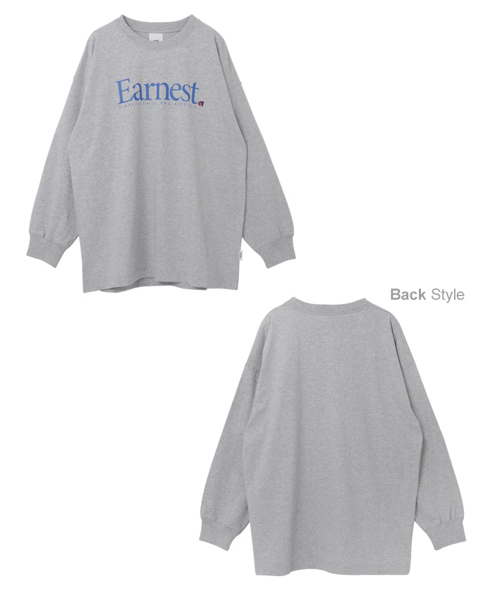 andme Earnest logo print long sleeve T-shirt