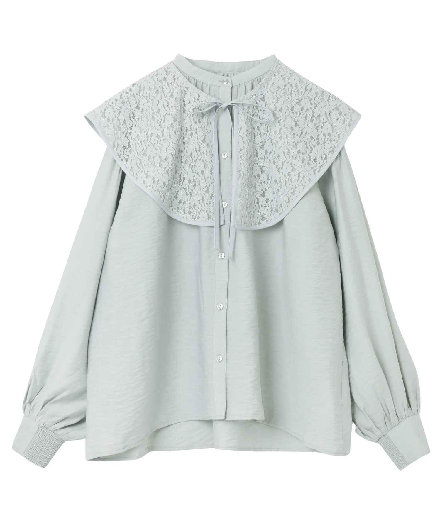 andme lace detachable collar 2way shirt blouse