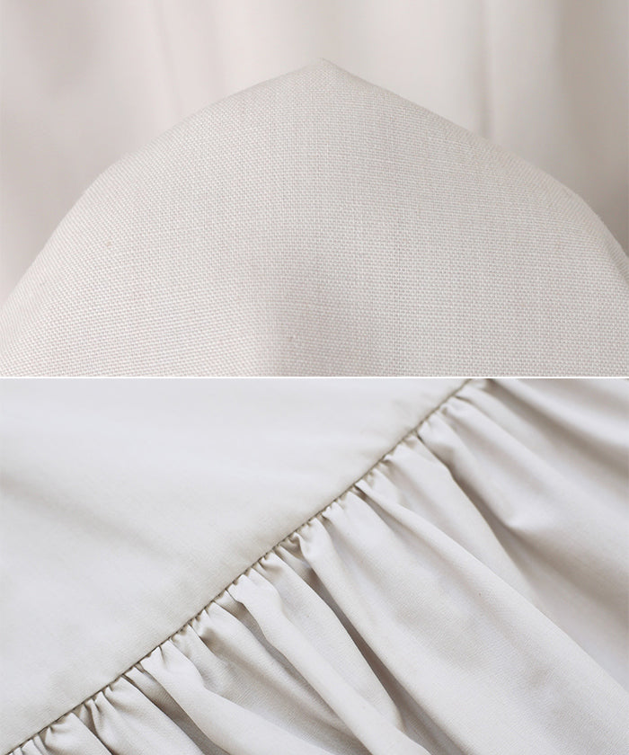 アンドミー andme タイプライター ギャザー キャミ ワンピース （グレージュ） グレージュ