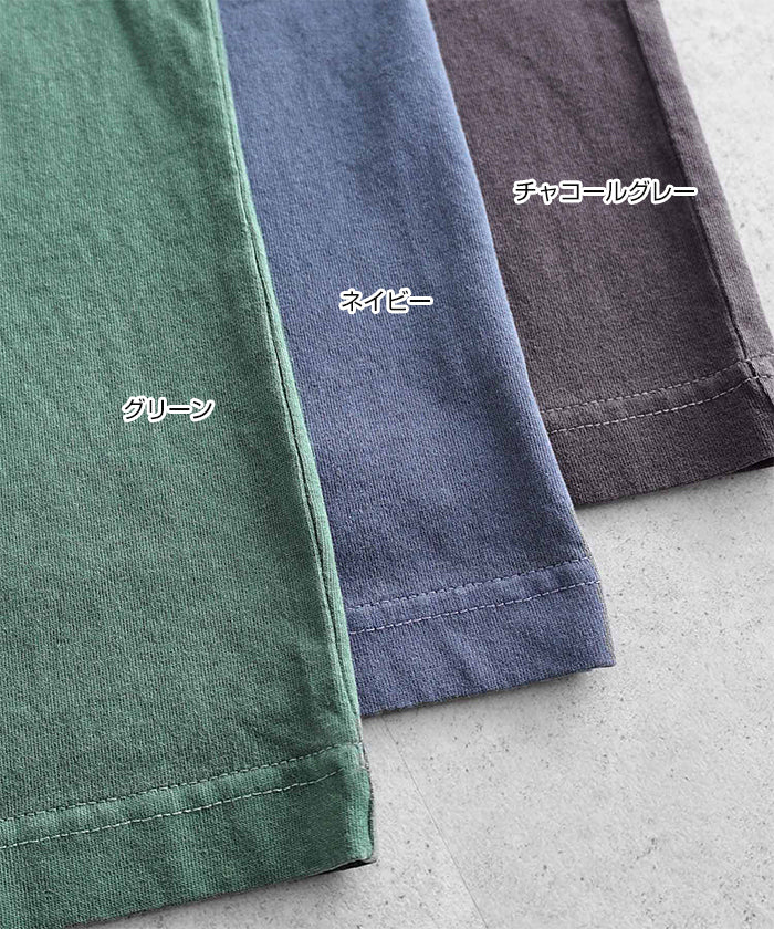 アンドミー andme ピグメント加工 ロゴ刺繍 Tシャツ ワンピース