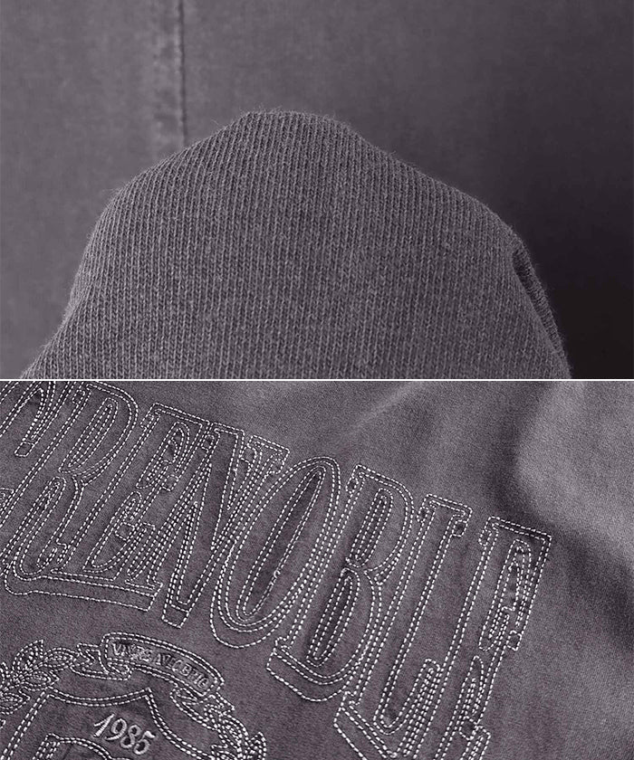 アンドミー andme ピグメント加工 ロゴ刺繍 Tシャツ ワンピース