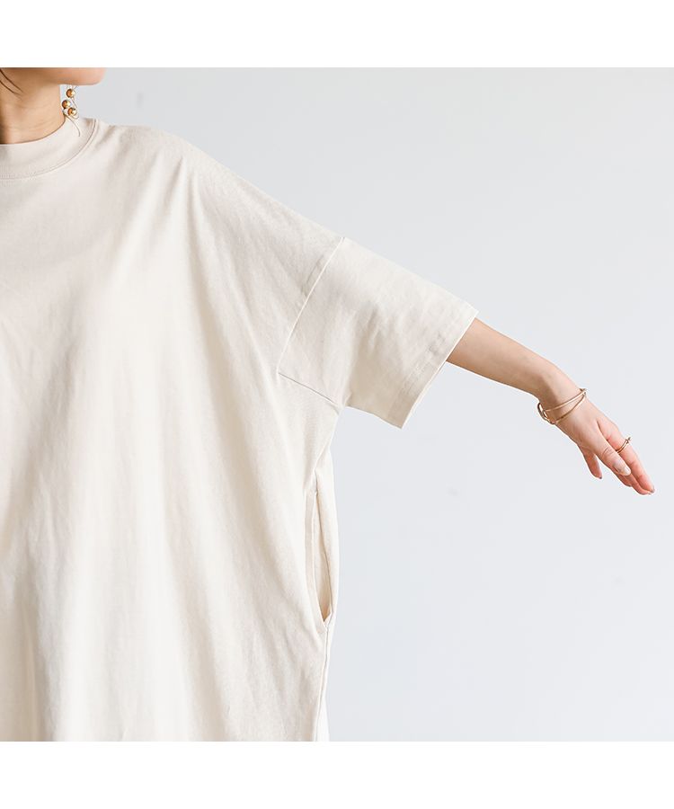ノーワンノーズ No one knows ゆったりワイドワンピース Tワンピース Tシャツワンピ レディース ワイドシルエット ルーズシルエット シンプル 半袖 無地 ゆったり ロング ロング丈 ゆる