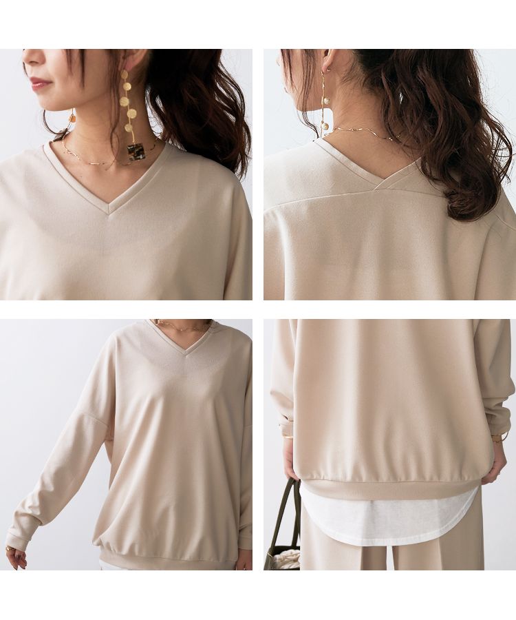 ノーワンノーズ No one knows コットンTシャツ 日本製 きゃしゃ シームレス 透けにくい ロンT レディース 長袖  長T 綿100％ コットン 裾 レイヤード トップス カットソー 無地