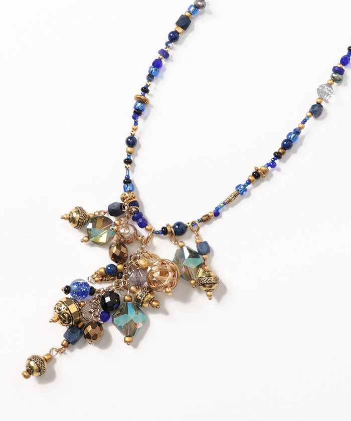 ラナンキュラス Ranunculus Blue Night Comet/ネックレス,BLUE
