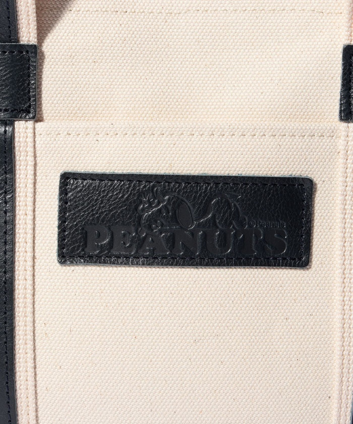 スヌーピーレザーコレクション SNOOPY Leather Collection スヌーピー レザー×キャンバストート M