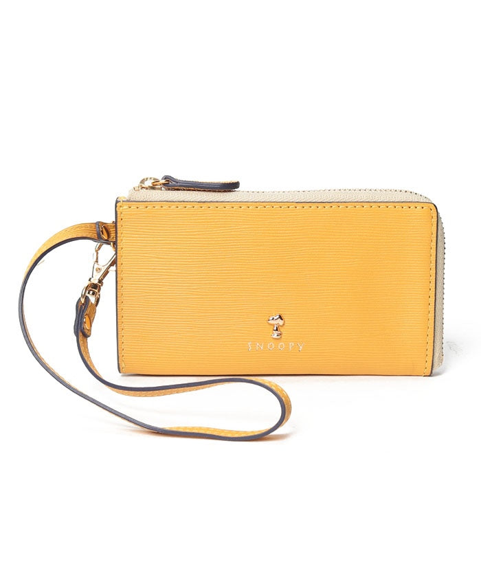 スヌーピーレザーコレクション SNOOPY Leather Collection PEANUTS/ピーナッツ/SNOOPY/スヌーピー/パイプライン/フラグメントケース,YELLOW