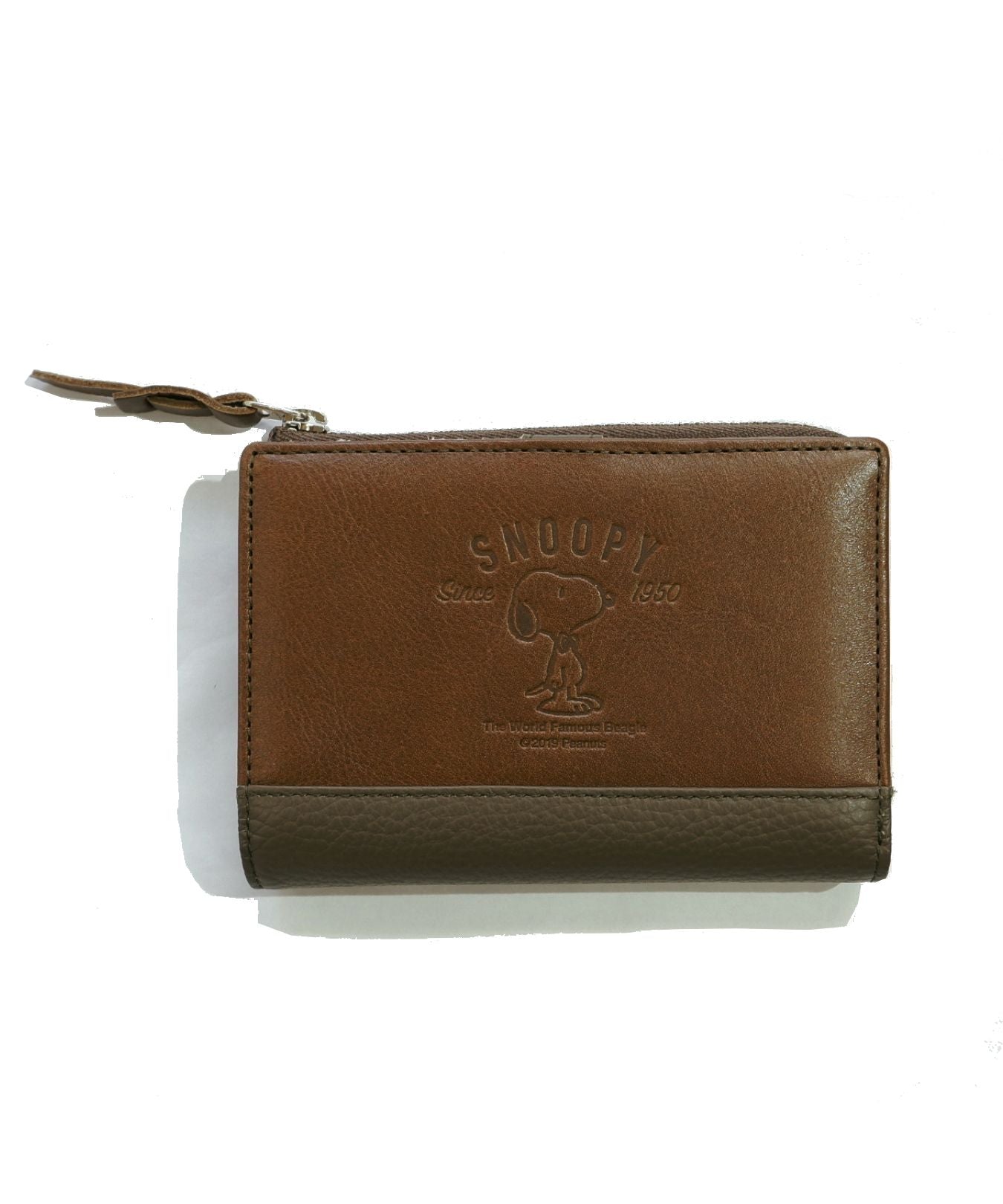 スヌーピーレザーコレクション SNOOPY Leather Collection SNOOPY/スヌーピー/蝶ネクタイ柄二つ折り財布/本革
