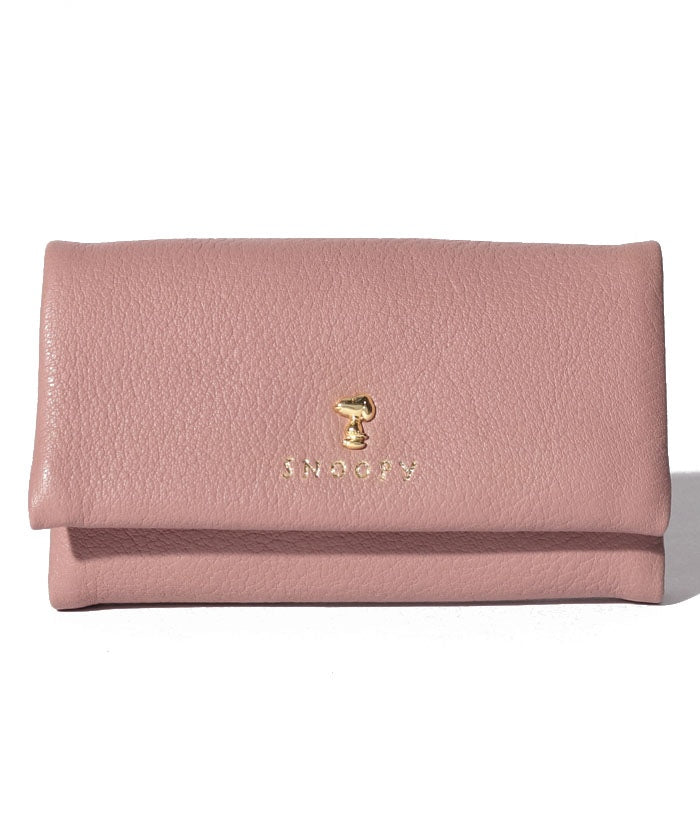 スヌーピーレザーコレクション SNOOPY Leather Collection PEANUTS SNOOPY スモーキーパステル キーケース,ピンク