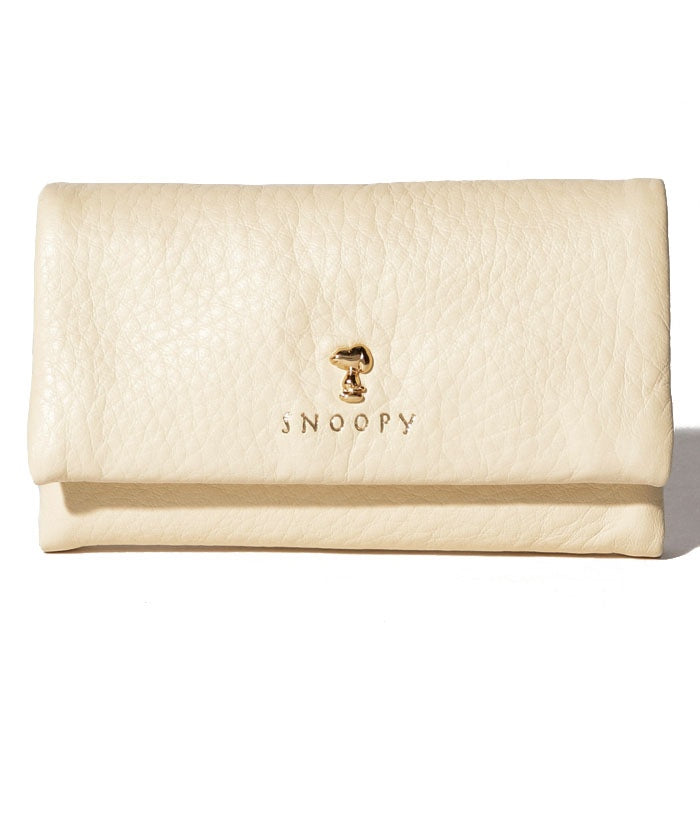 スヌーピーレザーコレクション SNOOPY Leather Collection PEANUTS SNOOPY スモーキーパステル キーケース,アイボリー
