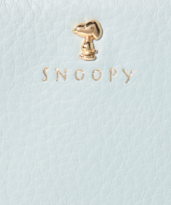 スヌーピーレザーコレクション SNOOPY Leather Collection PEANUTS SNOOPY スモーキーパステル がま口二つ折れ