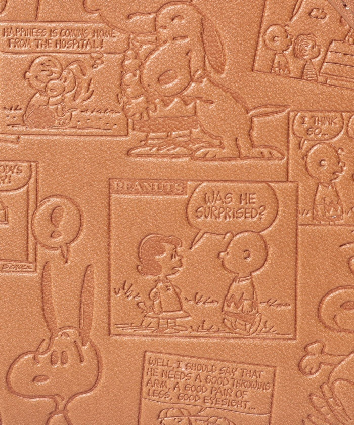 スヌーピーレザーコレクション SNOOPY Leather Collection SNOOPY/スヌーピー/ヴィンテージコミック柄スリム長財布/本革