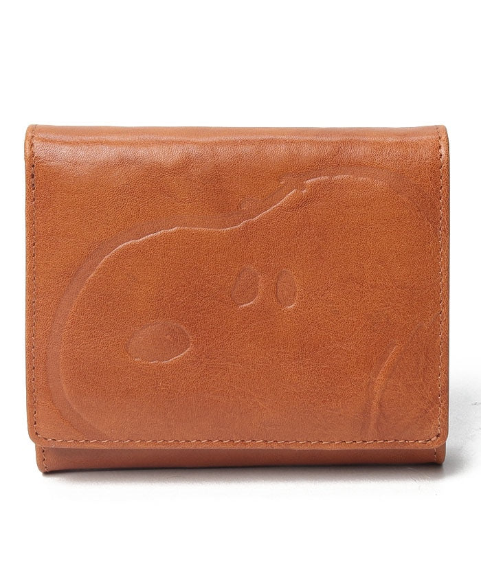 スヌーピーレザーコレクション SNOOPY Leather Collection スヌーピー/SNOOPY/ピーナッツ/PEANUTS/二つ折れ,CAMEL