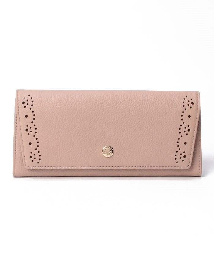 スヌーピーレザーコレクション SNOOPY Leather Collection SNOOPY/PEANUTS/スヌーピー/ピーナッツ/パンチングシリーズ ギャルソン長財布,PINK