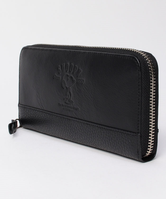 スヌーピーレザーコレクション SNOOPY Leather Collection スヌーピー/PEANUTS/ピーナッツ/蝶ネクタイシリーズ/R束入れ/長財布