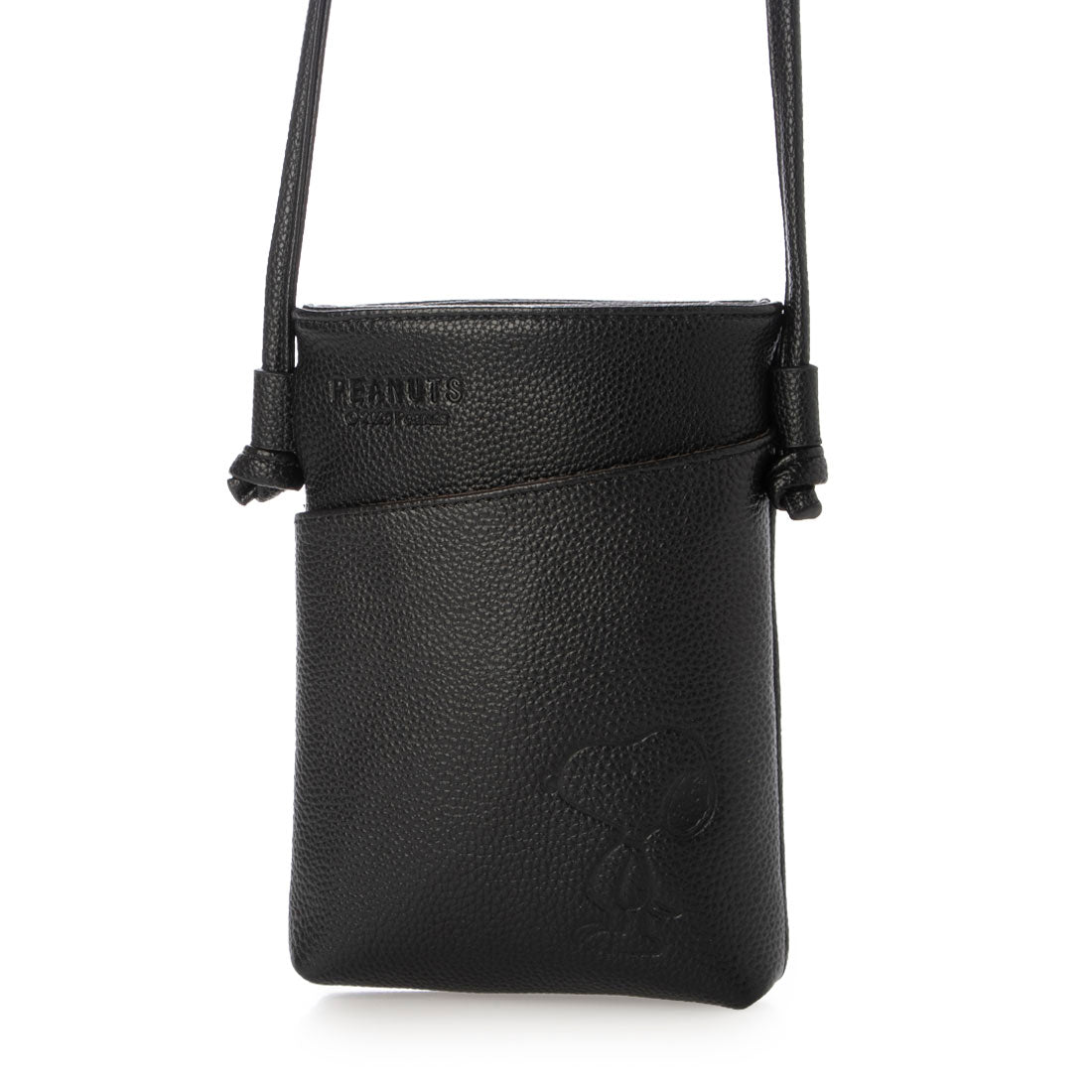スヌーピーレザーコレクション SNOOPY Leather Collection スマホポシェット 立ち （ブラック） ブラック