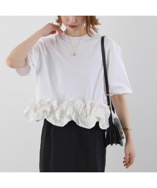 アナナ anana anana カットソー a19-011 フリル 半袖 （WHT/ホワイト） WHT/ホワイト