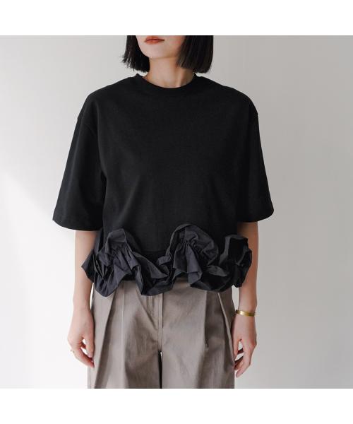 アナナ anana anana カットソー a19-011 フリル 半袖 （BLK/ブラック） BLK/ブラック