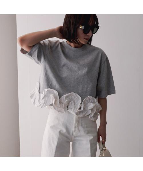 アナナ anana anana カットソー a19-011 フリル 半袖 （GRY/グレー） GRY/グレー