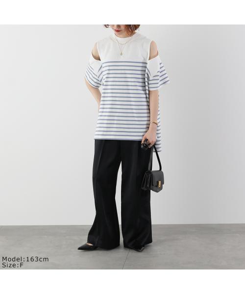 アナナ anana anana カットソー a19-026 ボーダー オフショルダー （BLK-WHT/ブラック） BLK-WHT/ブラック
