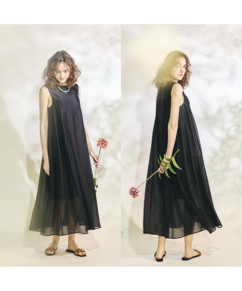 アナナ anana anana ワンピース a39-033 フレア ロング丈 （BLK/ブラック） BLK/ブラック