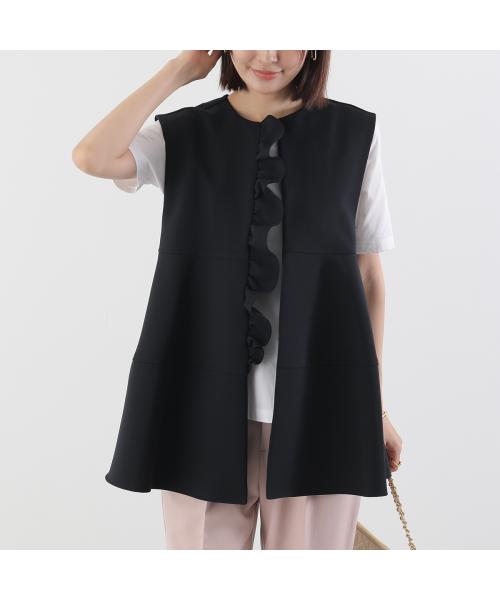 アナナ anana anana ベスト a69-007 フリル ペプラム ジレ （BLK/ブラック） BLK/ブラック