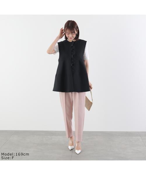 アナナ anana anana ベスト a69-007 フリル ペプラム ジレ （BLK/ブラック） BLK/ブラック