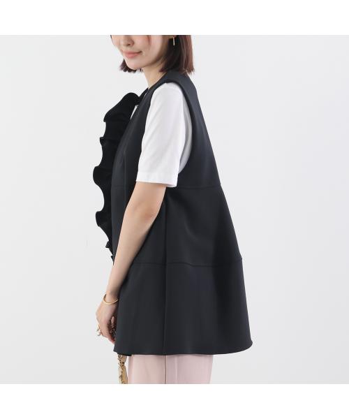 アナナ anana anana ベスト a69-007 フリル ペプラム ジレ （BLK/ブラック） BLK/ブラック