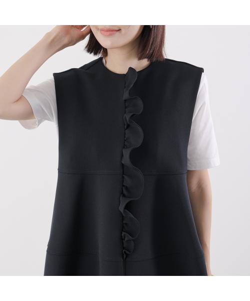 アナナ anana anana ベスト a69-007 フリル ペプラム ジレ （BLK/ブラック） BLK/ブラック
