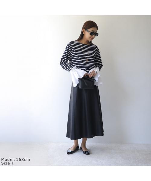 アナナ anana anana スカート a89-018 エコレザー フレア （BLK/ブラック） BLK/ブラック