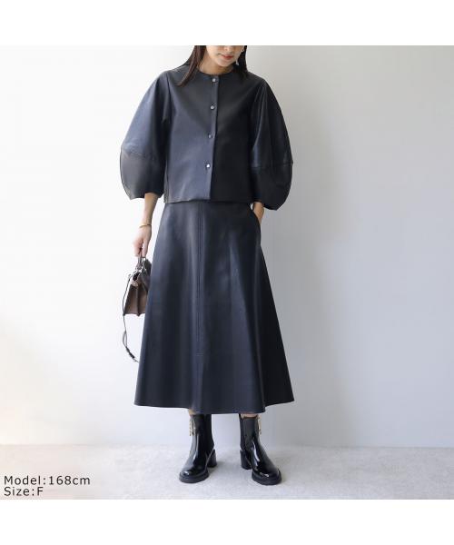 アナナ anana anana スカート a89-018 エコレザー フレア （BLK/ブラック） BLK/ブラック