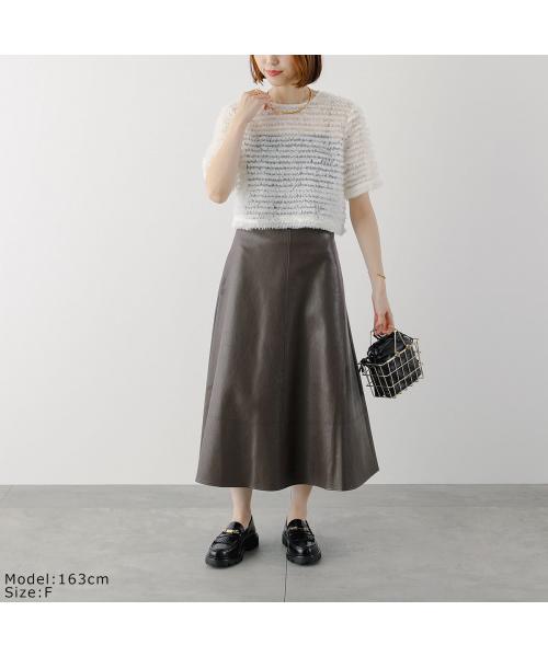 アナナ anana anana スカート a89-018 エコレザー フレア （BLK/ブラック） BLK/ブラック