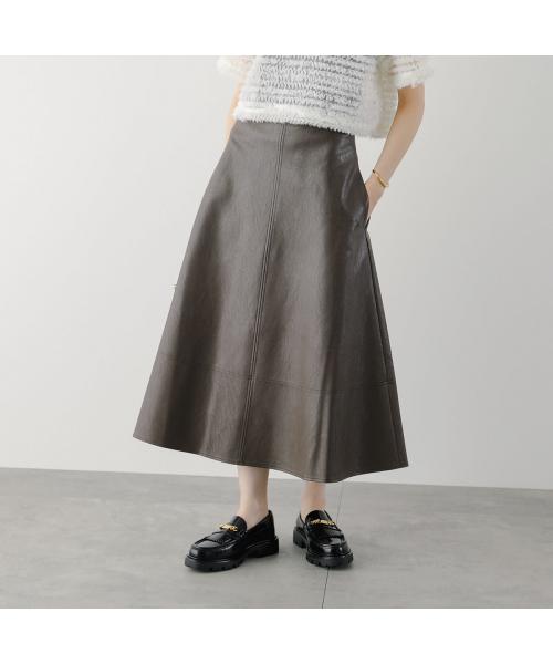 アナナ anana anana スカート a89-018 エコレザー フレア （BLK/ブラック） BLK/ブラック