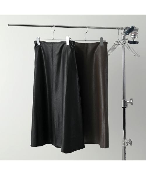 アナナ anana anana スカート a89-018 エコレザー フレア （BLK/ブラック） BLK/ブラック