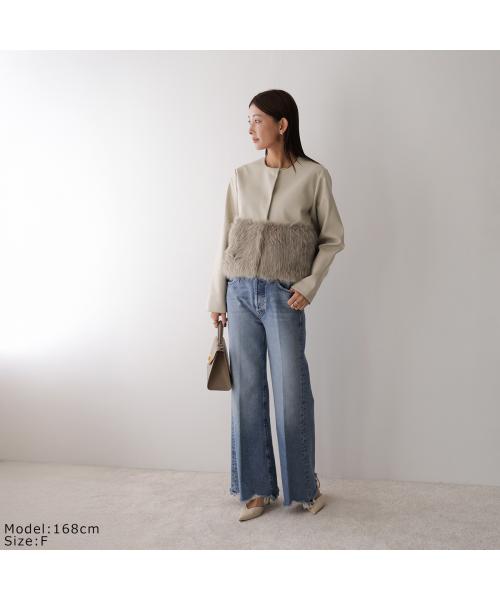 アナナ anana anana ジャケット a79-014 エコレザー エコファー （BLK/ブラック） BLK/ブラック