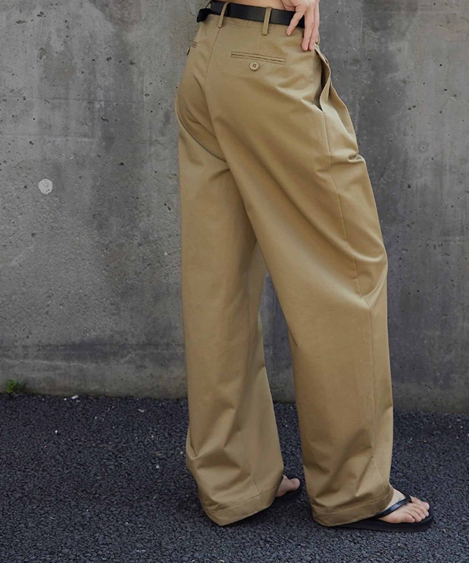アナザーエス ANOTHER S タック入りワイドチノパン