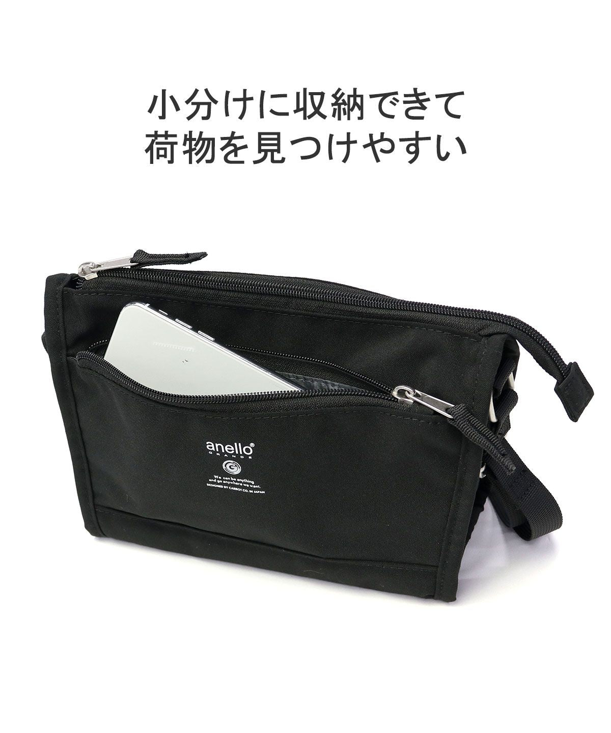 アネログランデ anello GRANDE anello GRANDE ショルダーバッグ 斜めがけバッグ アネロ グランデ キャビン 撥水 おしゃれ CABIN ミニショルダーバッグ GTM0173Z （ネイビー） ネイビー