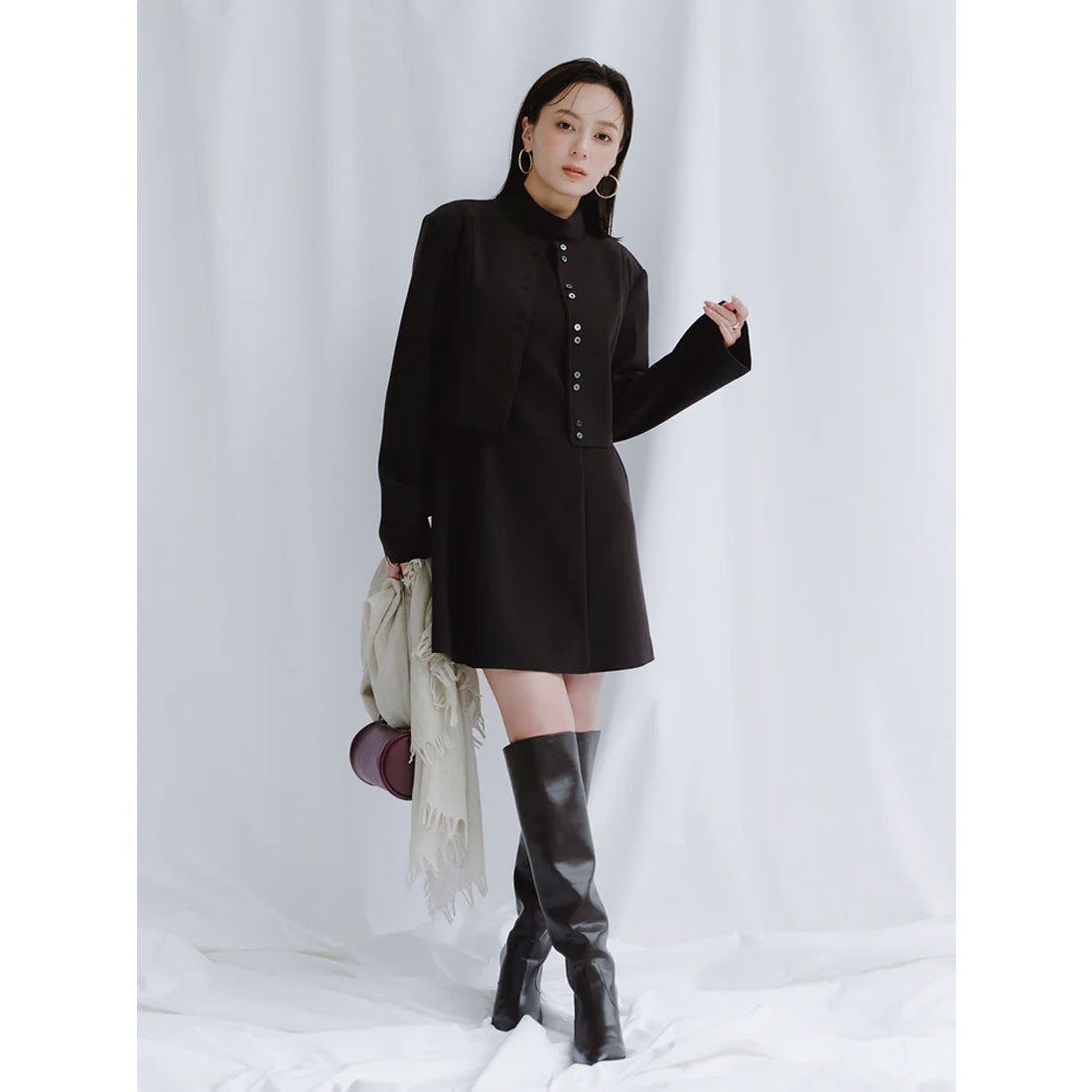 アニュアンス anuans ニーレングスブーツ （DARK BROWN） DARK BROWN