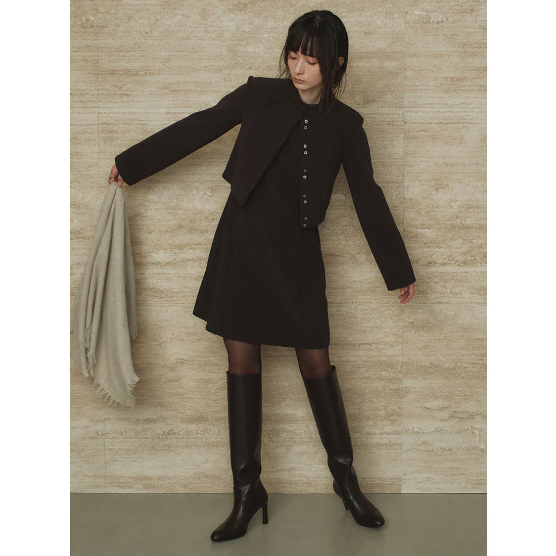 アニュアンス anuans ニーレングスブーツ （DARK BROWN） DARK BROWN