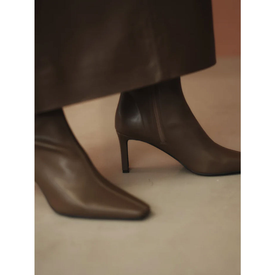 アニュアンス anuans ストレッチロングブーツ （DARK BROWN） DARK BROWN